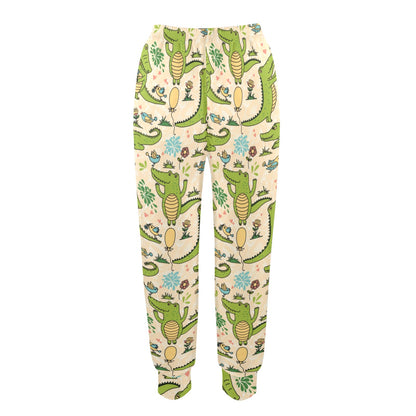 Alligator Pattern Print Design 01 Women's Casual Track Pants