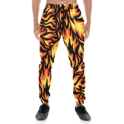 Flame Fire Design Pattern Men's Sweatpants