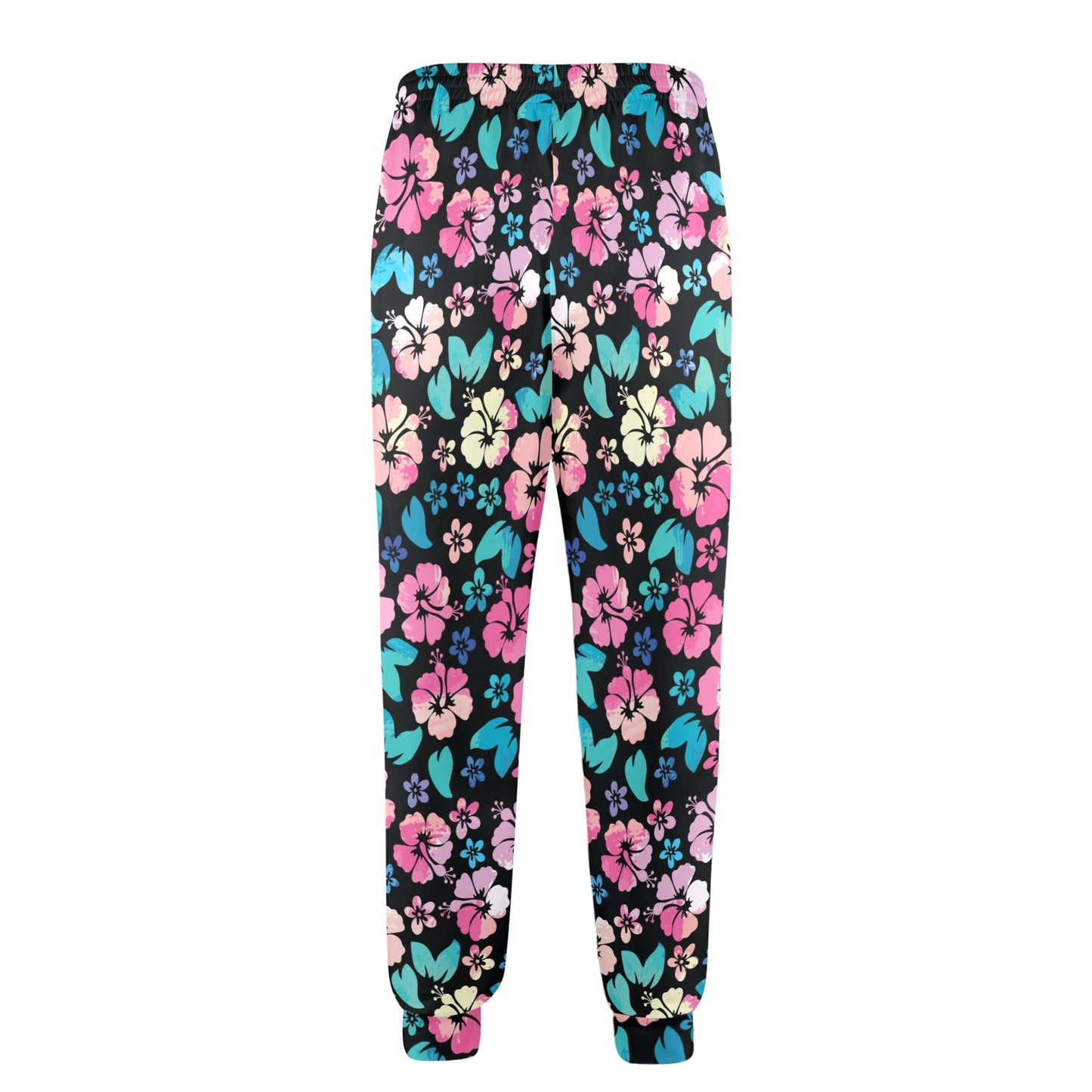 Pink Hibiscus Hawaiian Flower Men's Casual Track Pants