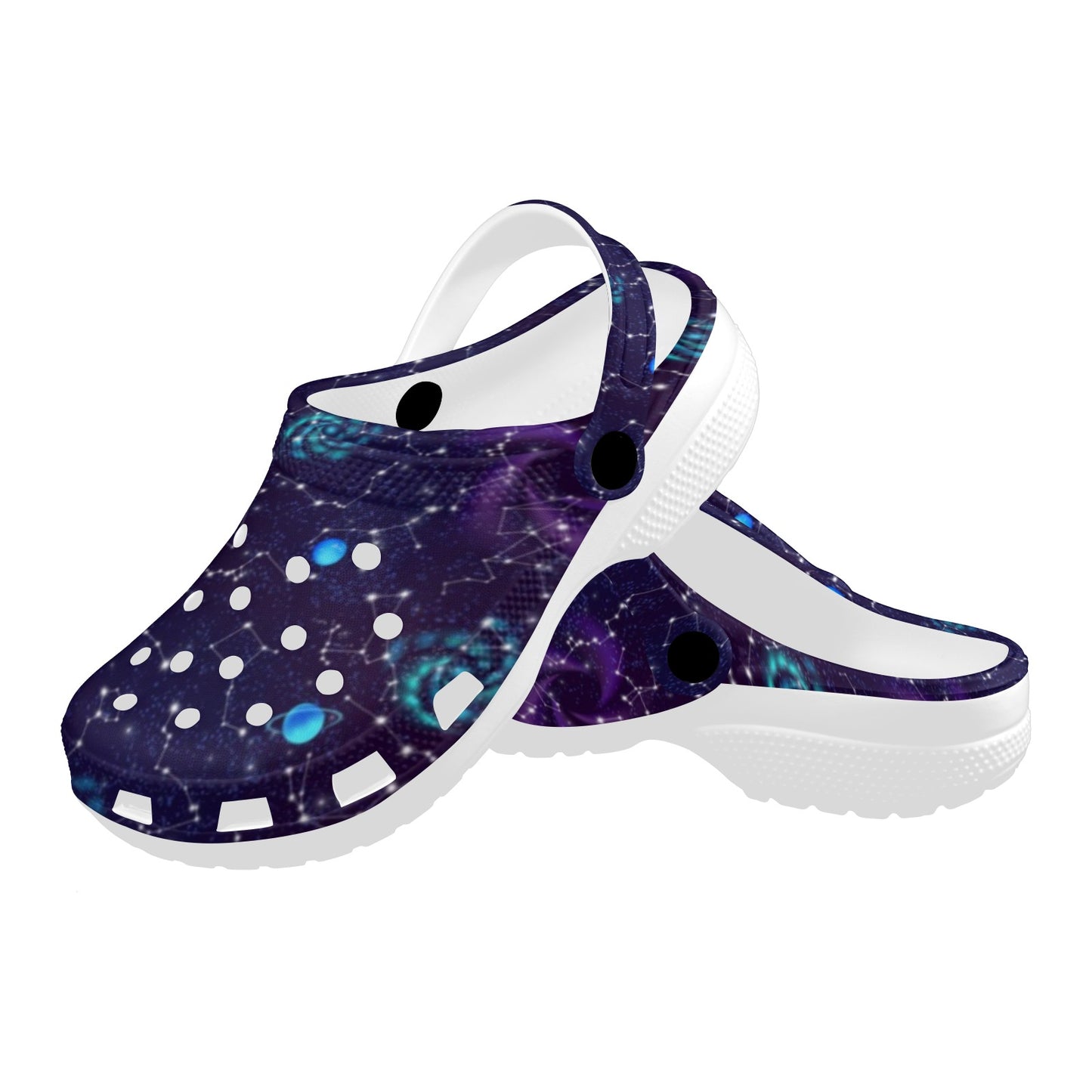 Zodiac Galaxy Design Print Unisex Clogs Shoes