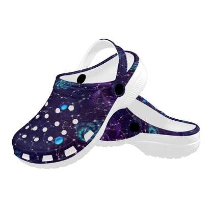 Zodiac Galaxy Design Print Unisex Clogs Shoes