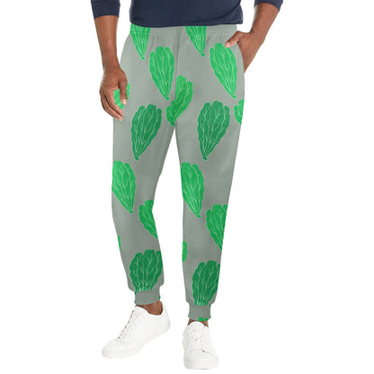 Lettuce Pattern Print Design 02 Men's Casual Track Pants