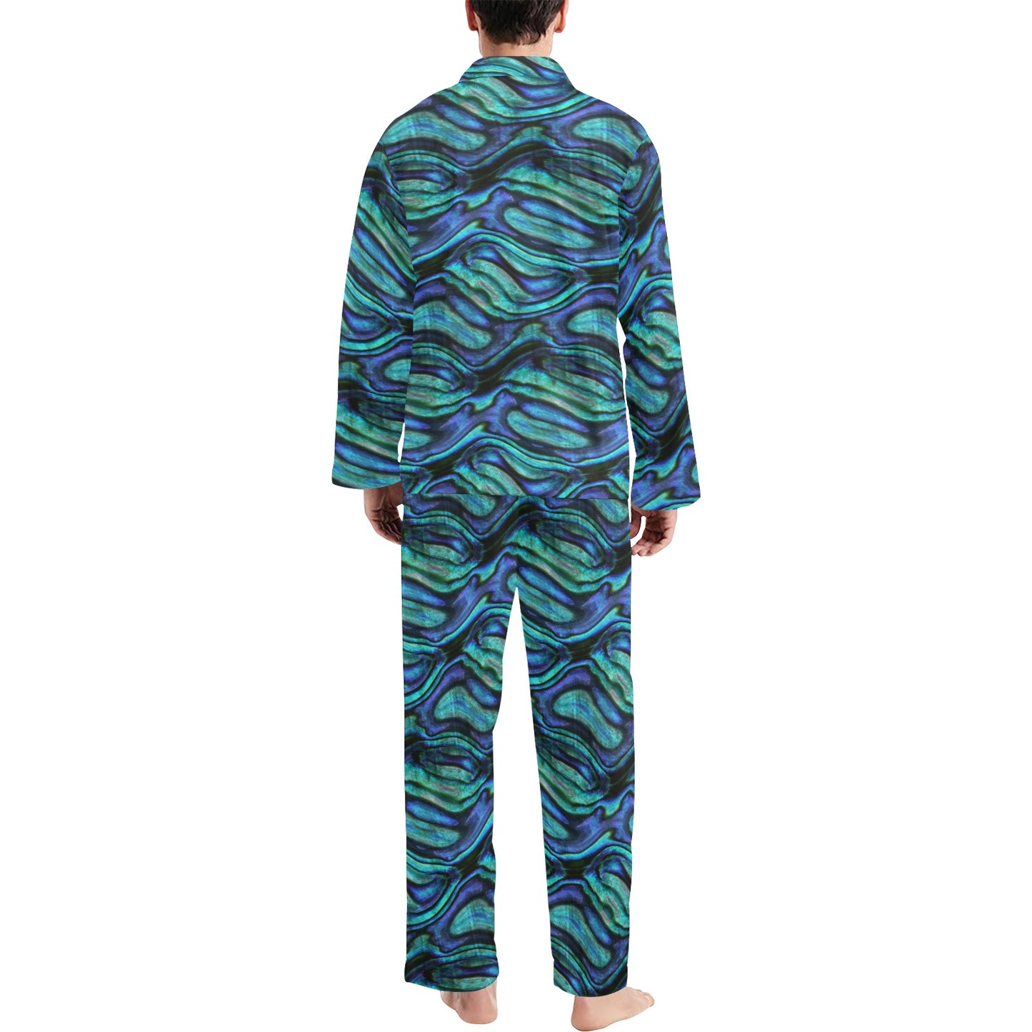 Abalone Pattern Print Design 02 Men's Long Pajama Set