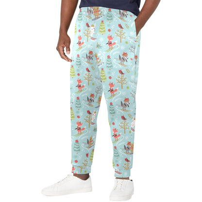 Ski Fox Cute Print Design LKS303 Men's Casual Track Pants