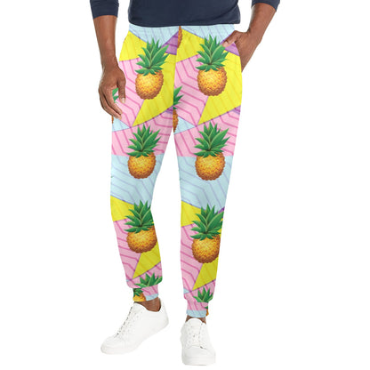 Pineapple Pattern Print Design PP05 Men's Casual Track Pants