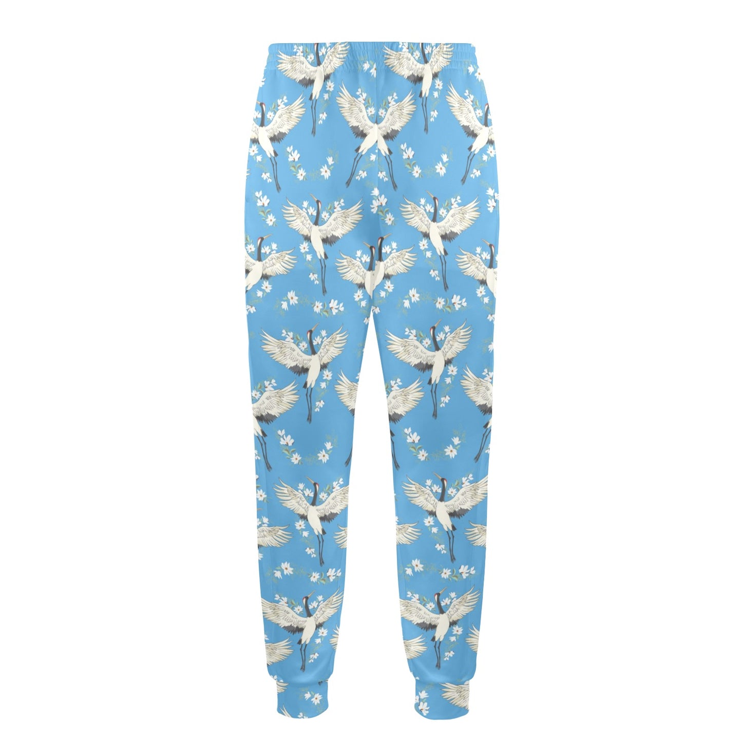 Crane Pattern Print Design 03 Men's Casual Track Pants
