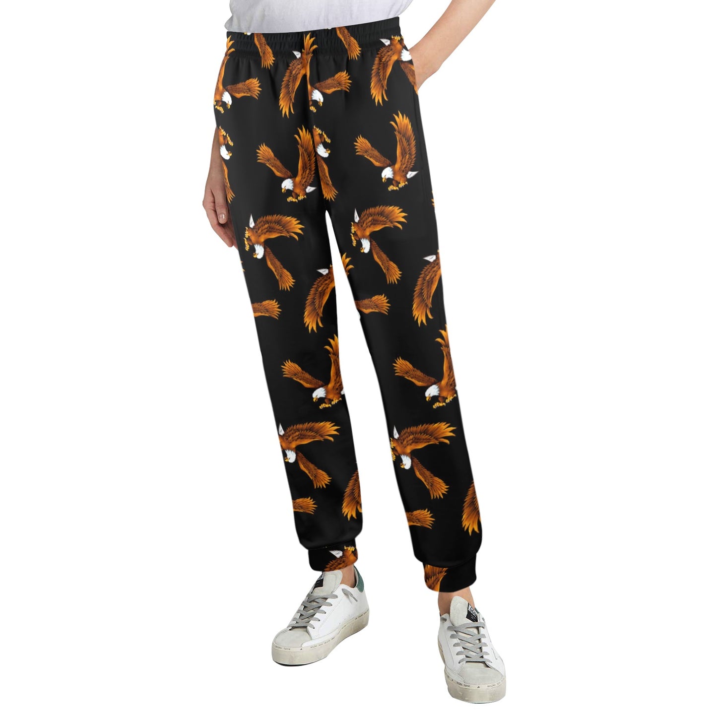 Eagles Print Pattern Women's Casual Track Pants
