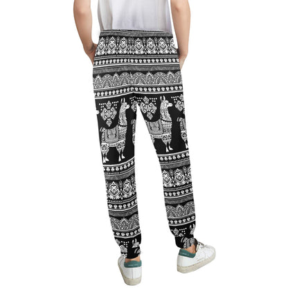 Llama Aztec Style Pattern Print Design 01 Women's Casual Track Pants