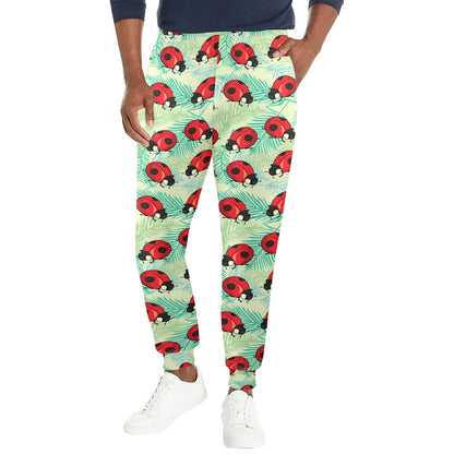 Ladybug Cute Print Pattern Men's Casual Track Pants