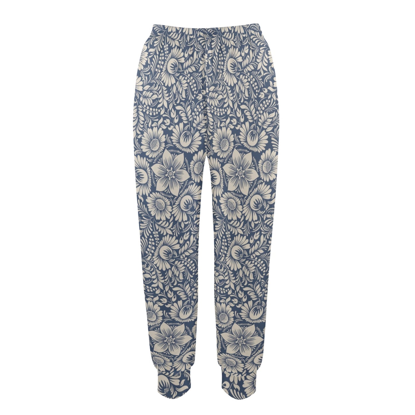 Elegant Floral Print Pattern Women's Casual Track Pants