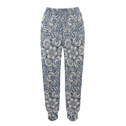 Elegant Floral Print Pattern Women's Casual Track Pants