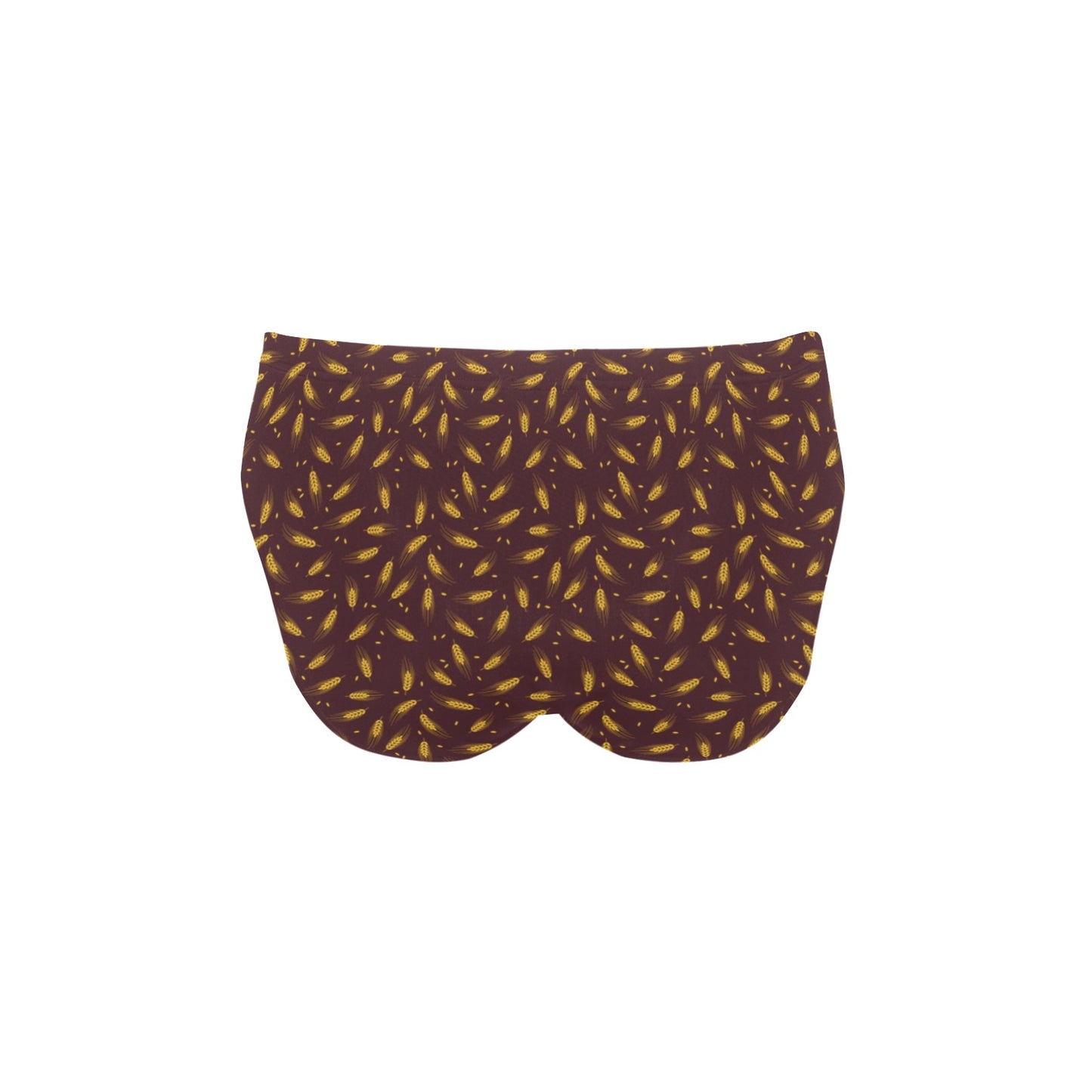 Agricultural Gold Wheat Print Pattern Men's Swimming Briefs