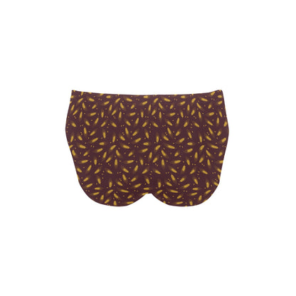 Agricultural Gold Wheat Print Pattern Men's Swimming Briefs