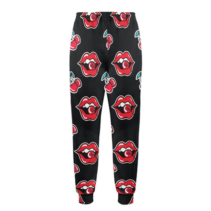 Cherry Pattern Print Design CH04 Men's Casual Track Pants