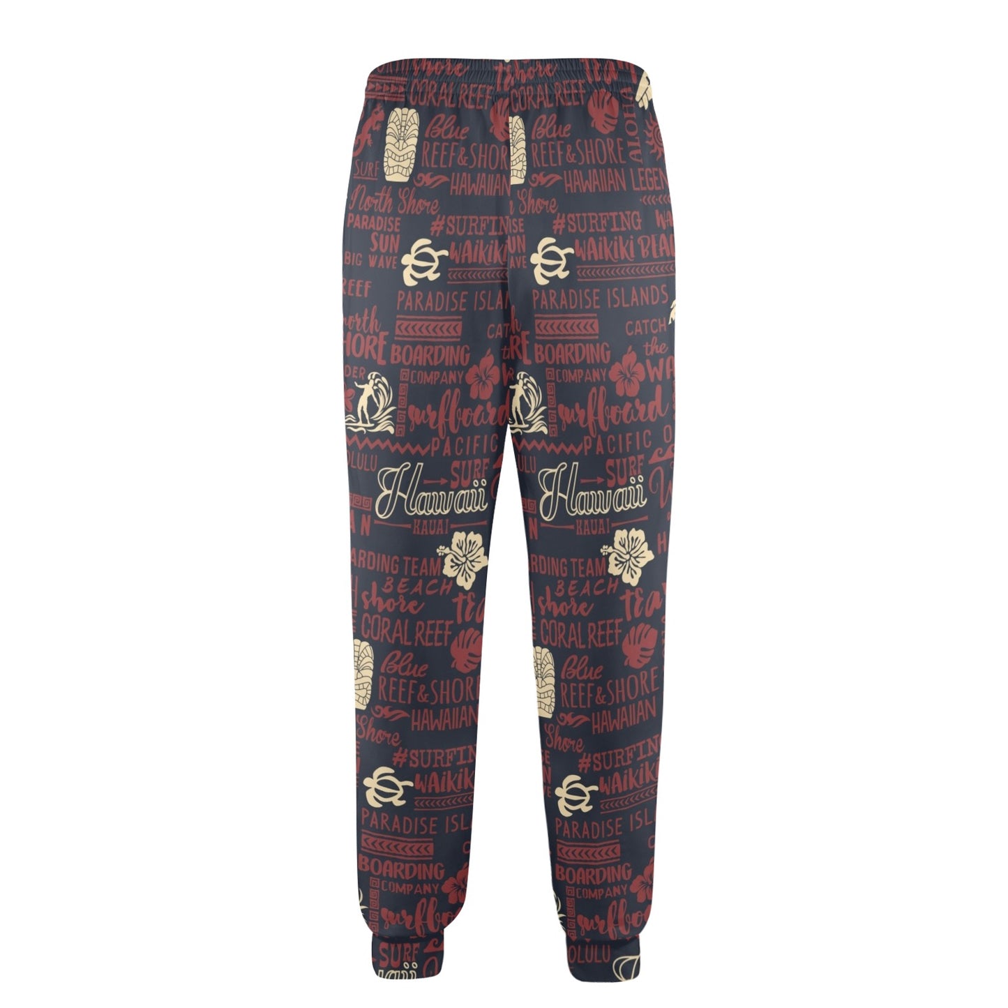 Hawaiian Themed Pattern Print Design H017 Men's Casual Track Pants