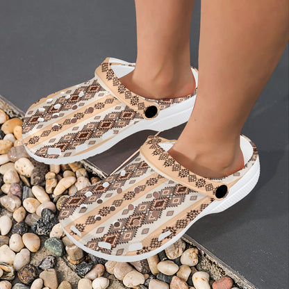 Native Classic Pattern Print Unisex Clogs Shoes