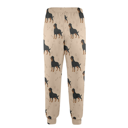 Rottweiler Pattern Print Design A01 Men's Casual Track Pants