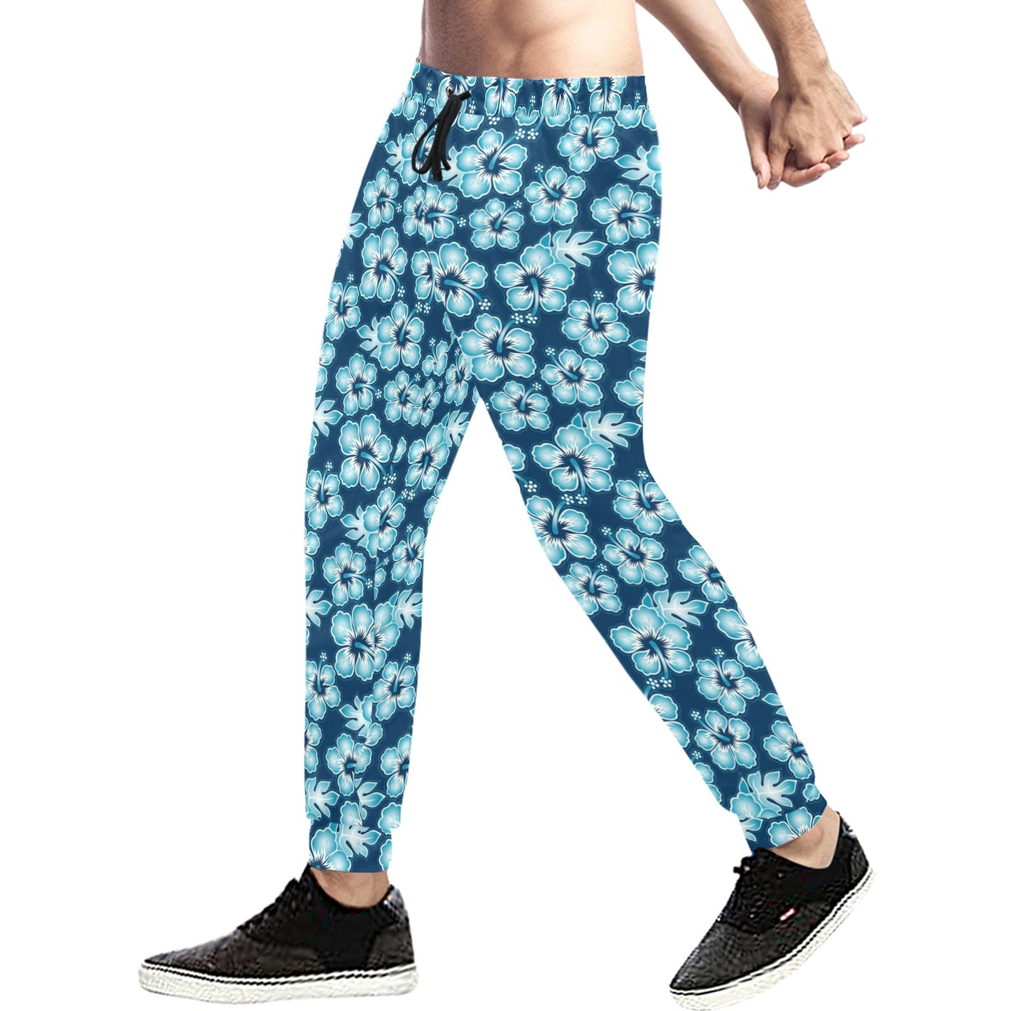 Hibiscus Flower Hawaiian Themed Men's Sweatpants