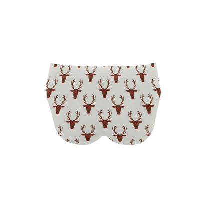 Deer tartan Design Print Pattern JJ073 Men's Swimming Briefs