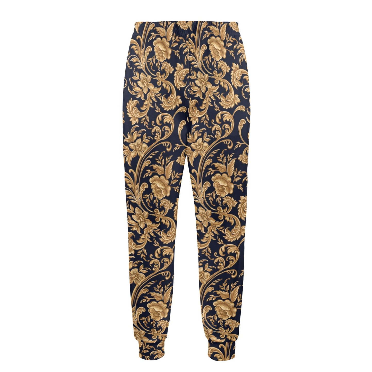 Baroque Golden Pattern Print Design 03 Men's Casual Track Pants