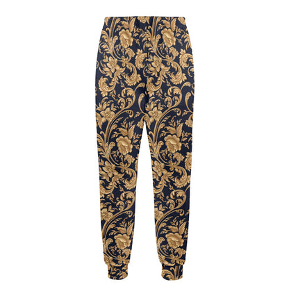 Baroque Golden Pattern Print Design 03 Men's Casual Track Pants