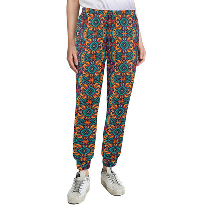 Ethnic Style Print Pattern Women's Casual Track Pants
