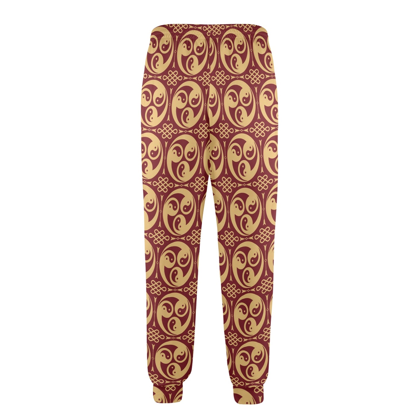 Yin Yang Style Pattern Design Print Men's Casual Track Pants