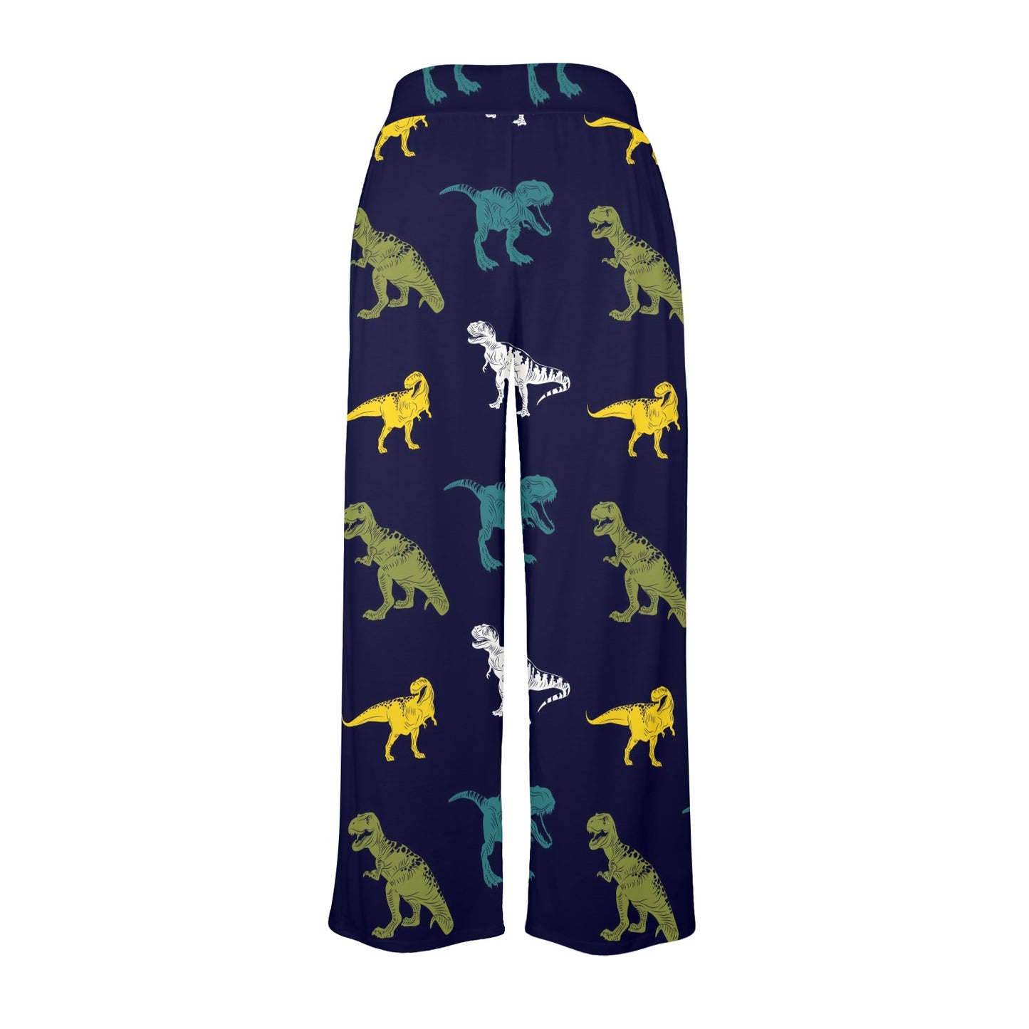 T Rex Pattern Print Design A07 Women's Wide Leg Lounge Pants
