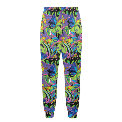Psychedelic Trippy Mushroom Themed Men's Casual Track Pants