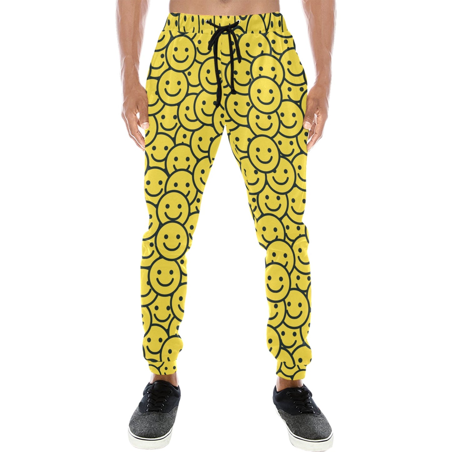 Smiley Face Emoji Print Design LKS302 Men's Sweatpants