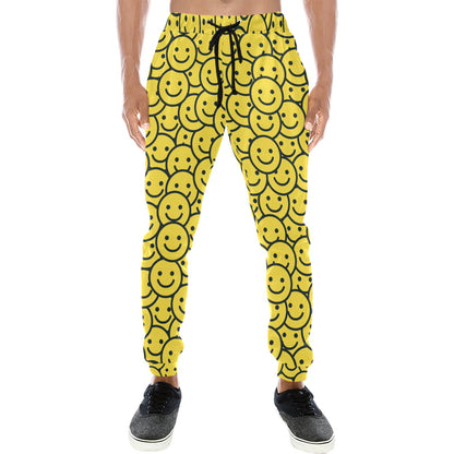 Smiley Face Emoji Print Design LKS302 Men's Sweatpants