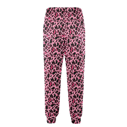 Cheetah Pink Pattern Print Design 01 Men's Casual Track Pants