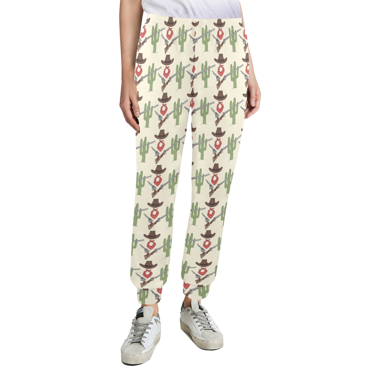 Western Cowboy Print Women's Casual Track Pants