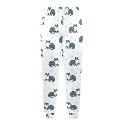 Alaskan Malamute Pattern Print Design 03 Men's Casual Track Pants