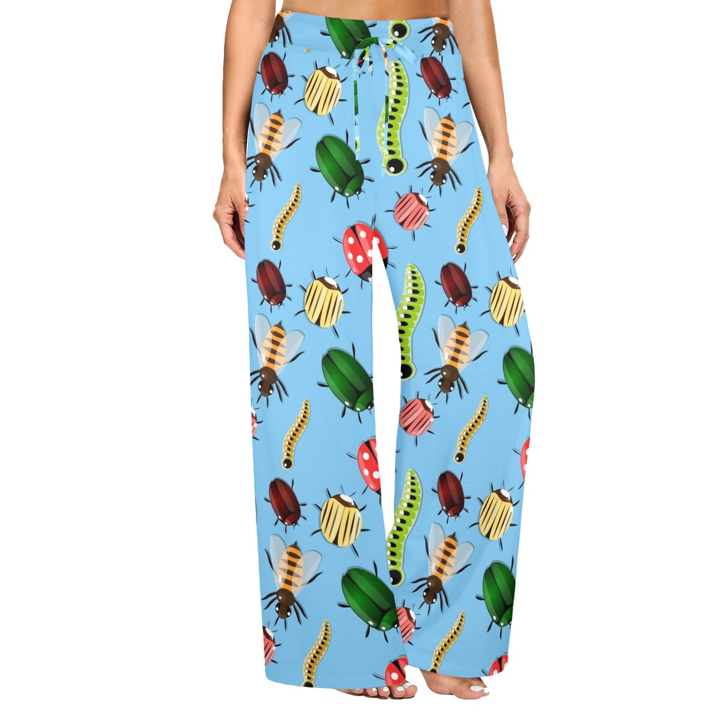 Bugs Design Print Pattern JJ017 Women's Wide Leg Lounge Pants