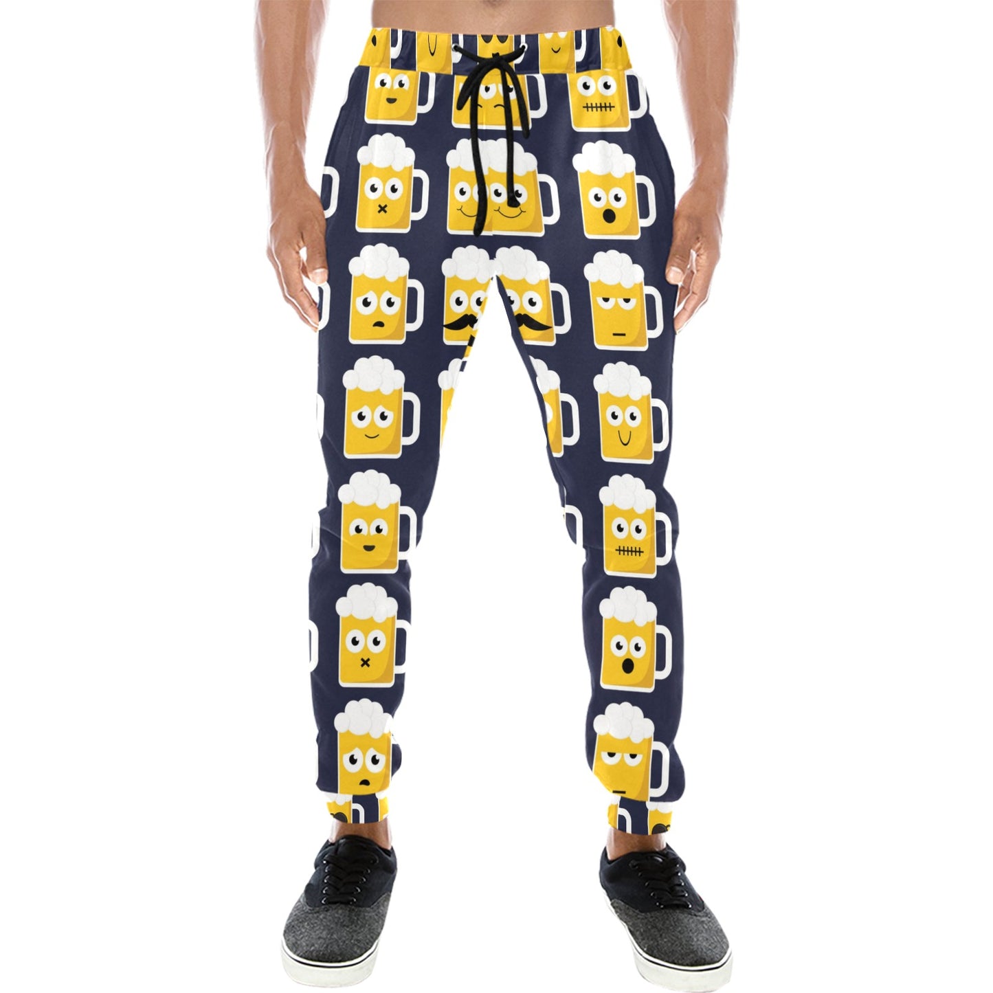emoji beer Design Print Pattern JJ0121 Men's Sweatpants