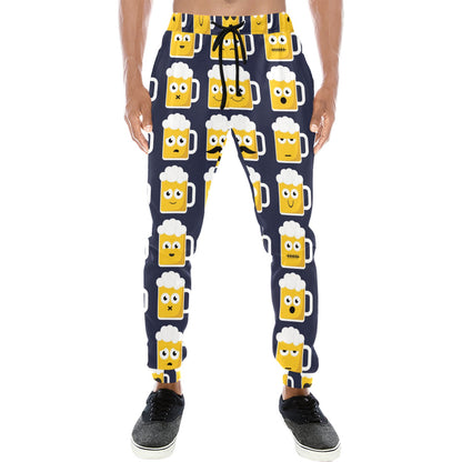 emoji beer Design Print Pattern JJ0121 Men's Sweatpants
