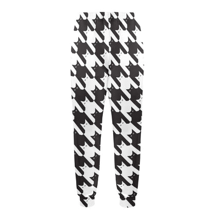 Cat HoundstoothPattern Print Design 01 Men's Casual Track Pants