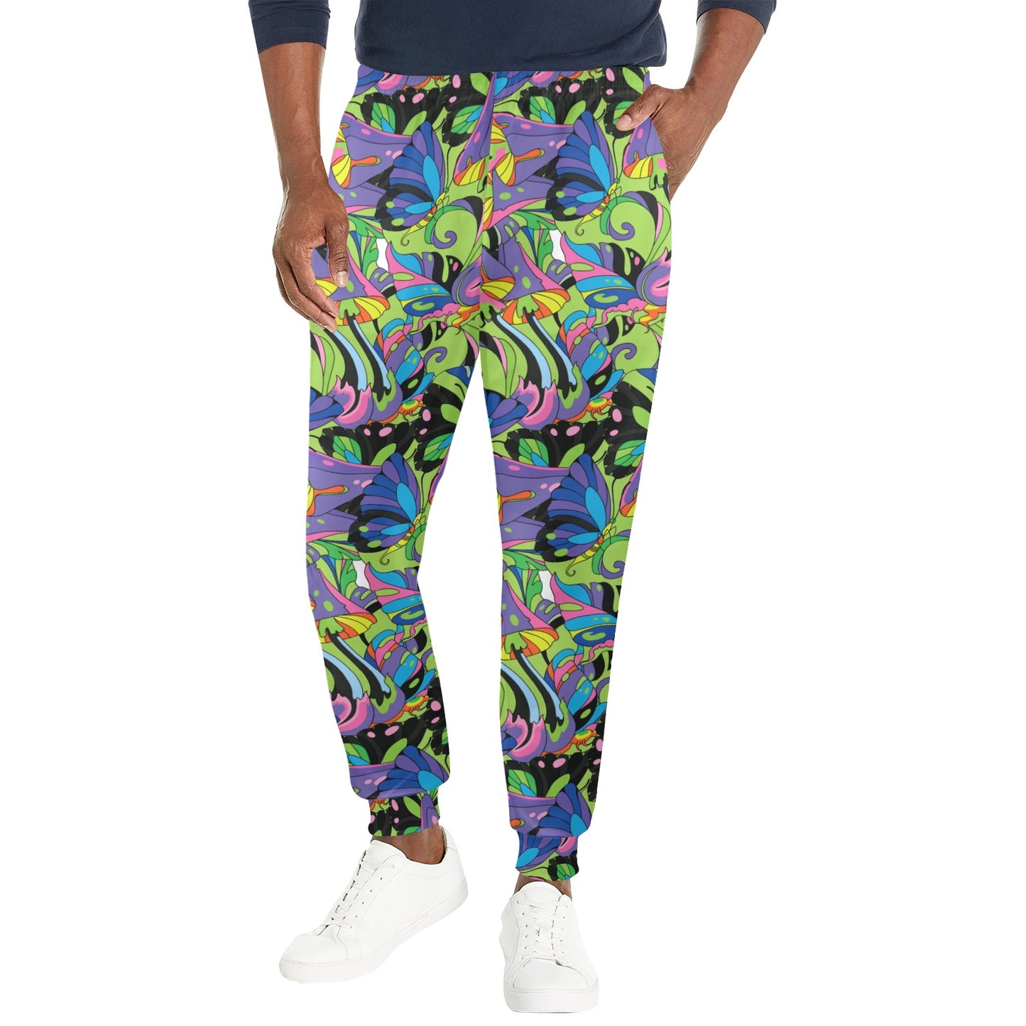 Psychedelic Trippy Mushroom Themed Men's Casual Track Pants