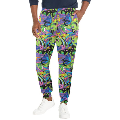 Psychedelic Trippy Mushroom Themed Men's Casual Track Pants