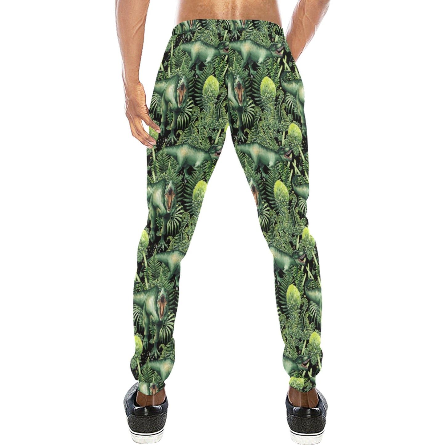 Dinosaur T Rex Print Pattern Men's Sweatpants