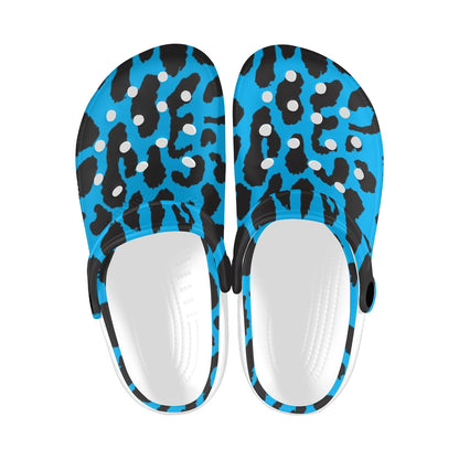 Cheetah Blue Print Pattern Unisex Clogs Shoes