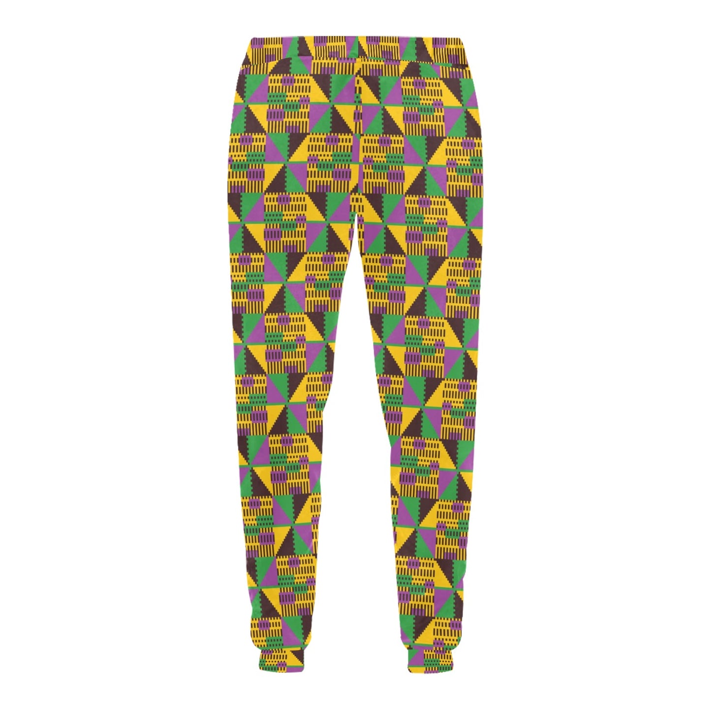 Kente Triangle Design African Print Men's Sweatpants