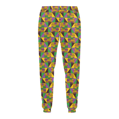 Kente Triangle Design African Print Men's Sweatpants
