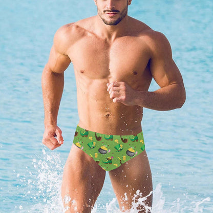 Shamrock Saint Patrick's Day Print Design LKS306 Men's Swimming Briefs