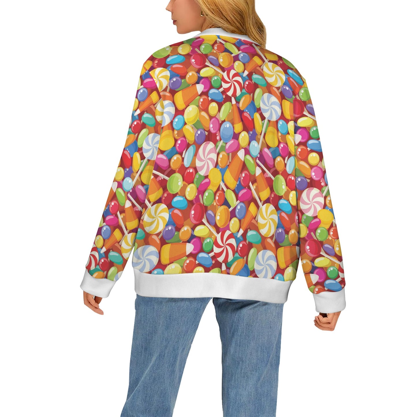 Candy Pattern Print Design 02 Women's Cardigan