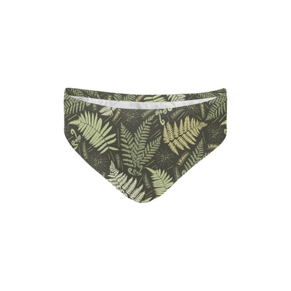 Fern Leave Green Print Pattern Men's Swimming Briefs