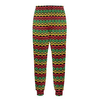 Rasta Reggae Color Themed Men's Casual Track Pants