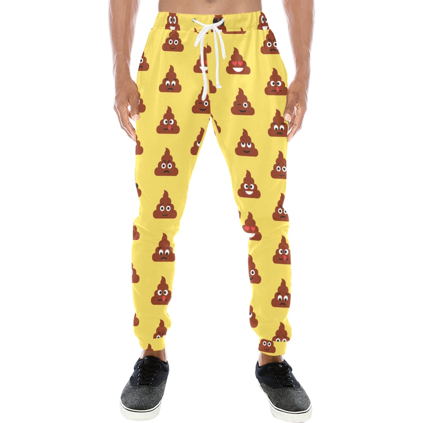 Emoji Poop Print Pattern Men's Sweatpants
