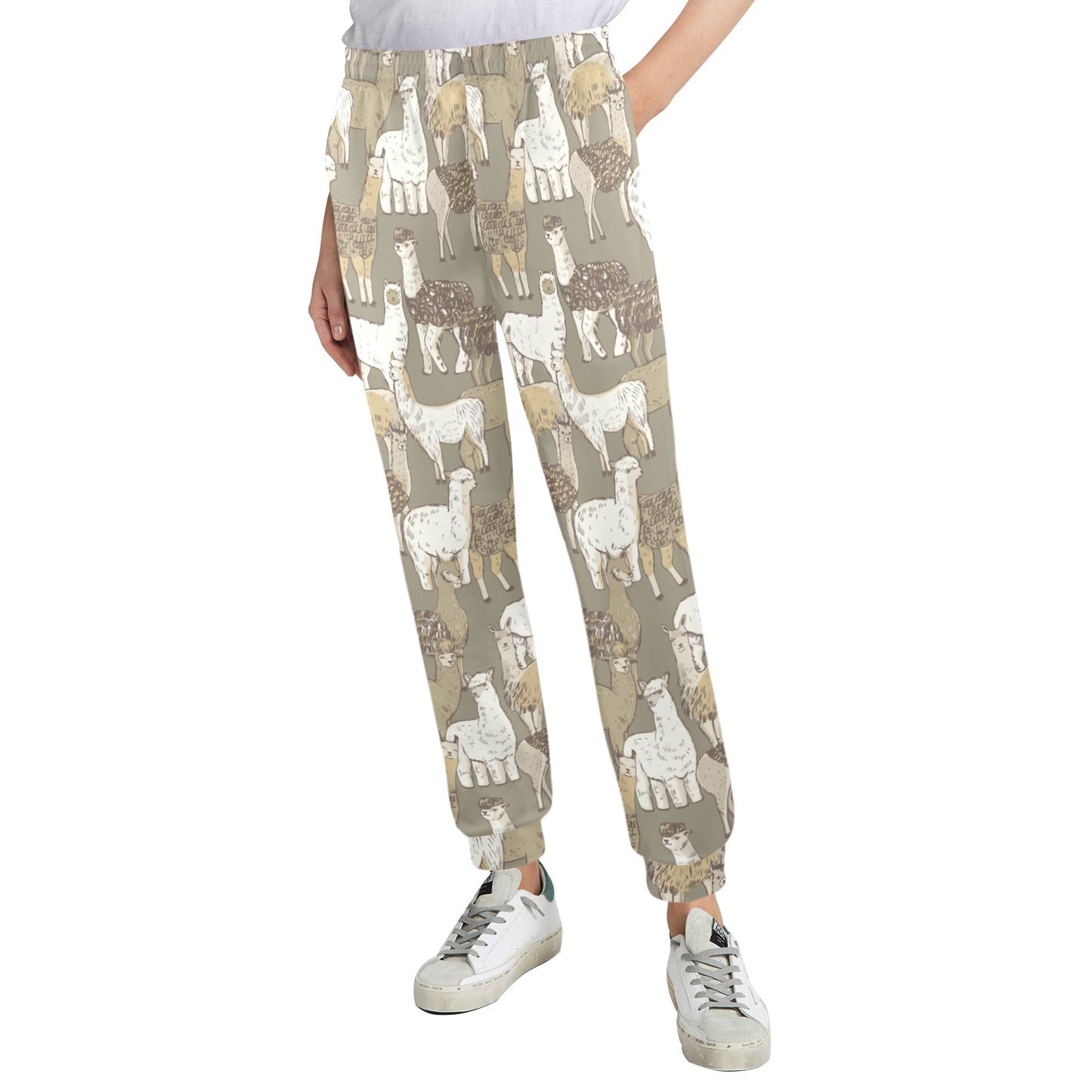 Alpaca Pattern Print Design 01 Women's Casual Track Pants